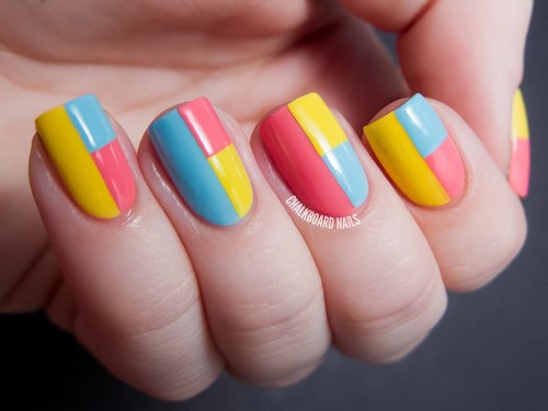 Manucure lumineuse - idées originales de conception d'ongles aux couleurs saturées