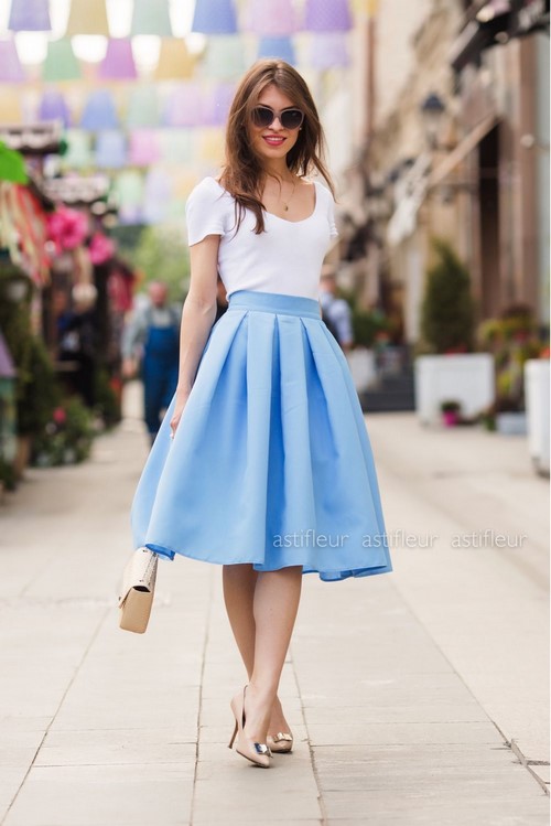 Fashionabla midi kjolar. Hur man bär en midi kjol - fotoidéer, nya föremål, trender