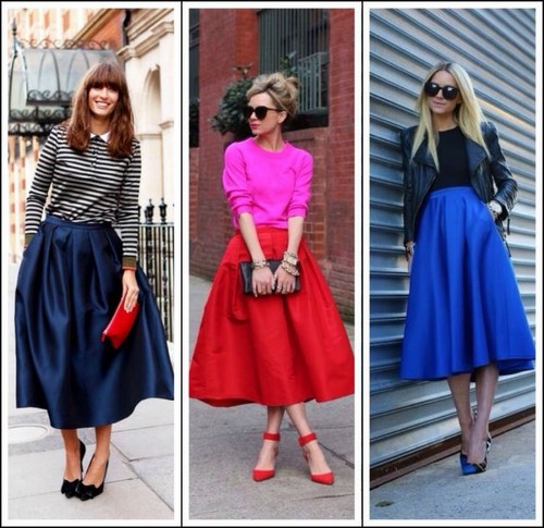 Faldas midi de moda. Cómo usar una falda midi: ideas para fotos, nuevos artículos, tendencias