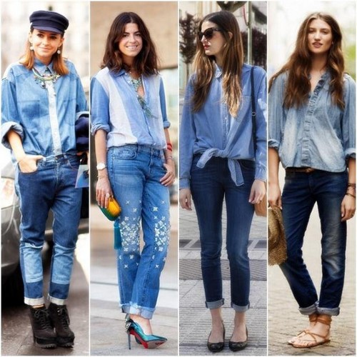 Trendiga jeanskläder och jeansstil - foton, trender, trender, stilar