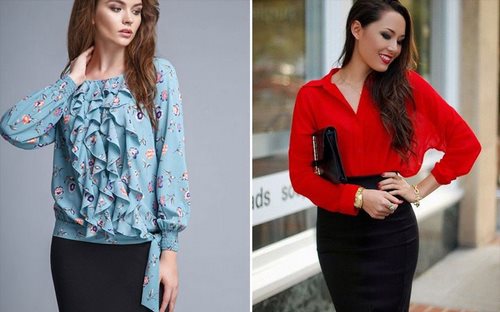Blus bergaya untuk wanita untuk setiap rasa - gambar, trend, idea imej