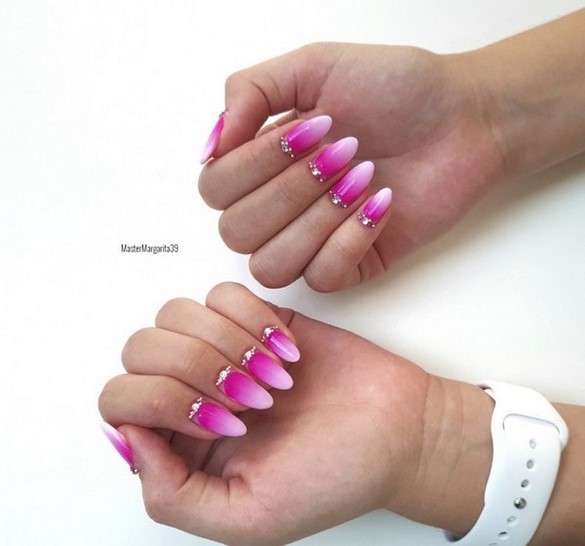 Design of sharp nails: fashionable sharp nails - photo ideas in different techniques