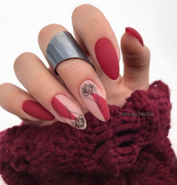 Design av skarpa naglar: fashionabla skarpa naglar - fotoidéer i olika tekniker