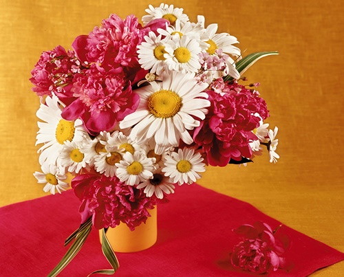 Nejkrásnější kytice pivoněk: design, květinové trendy, nápady na design