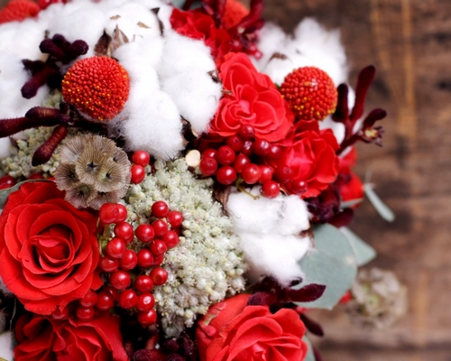 Những bó hoa mùa đông đẹp nhất. Hình ảnh về ý tưởng bó hoa với tâm trạng mùa đông