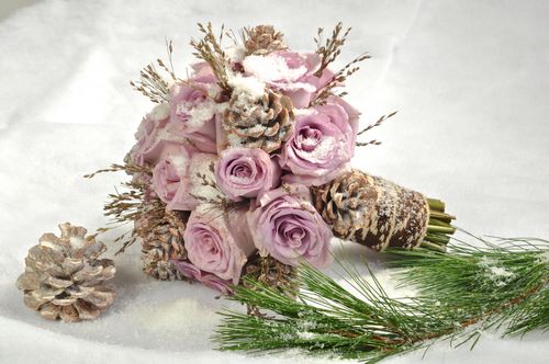 I mazzi invernali più belli. Foto dell'idea di mazzi di fiori con un clima invernale