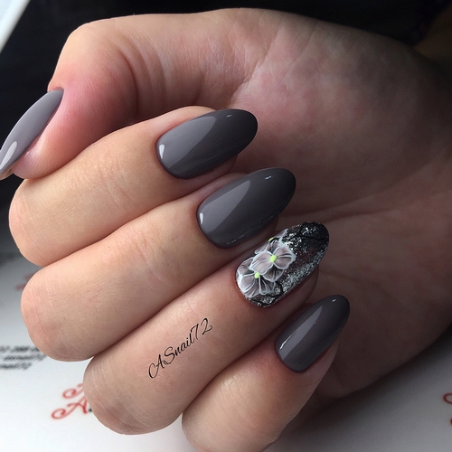 Manicure grigia alla moda - nuove foto, design delle unghie in grigio