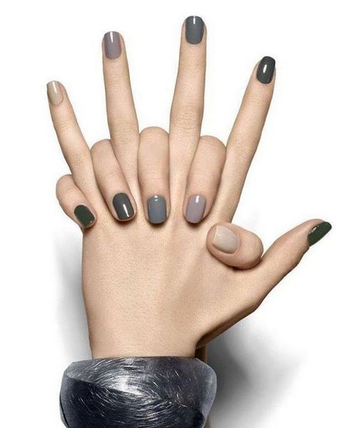 Модни сиви маникир - нове фотографије, дизајн ноктију у сивој боји