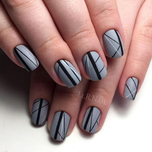 Modna siva manikura - nove fotografije, dizajn noktiju u sivoj boji