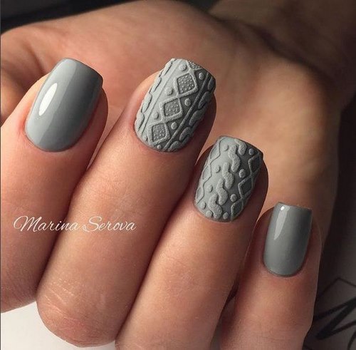 Manicura gris de moda: fotografía, diseño de uñas en gris