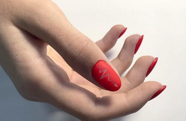 Manicure adorável em vermelho: novo