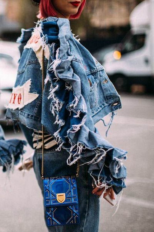 Denim jackets - must-have for demi-season and winter bows