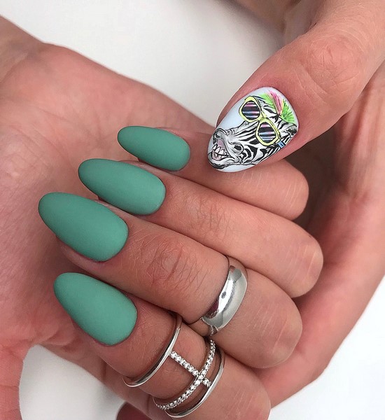 New turquoise nail art solutions - the best design photos
