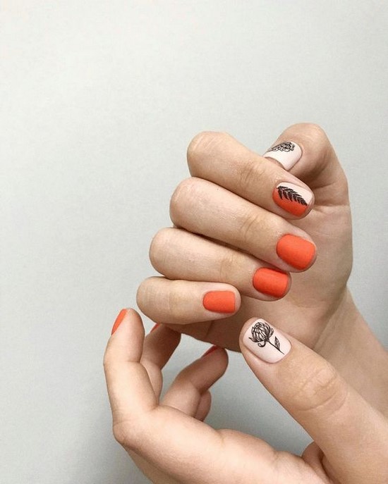 Meilleures idées et innovations de l'art des ongles orange